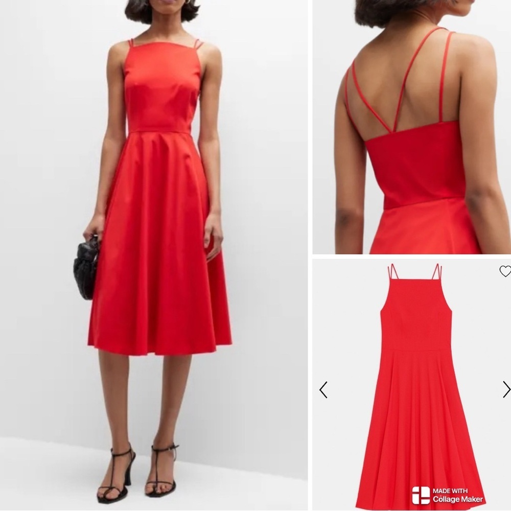 Theory NWOT Square Neck Dress in Good Cotton $498 retail​